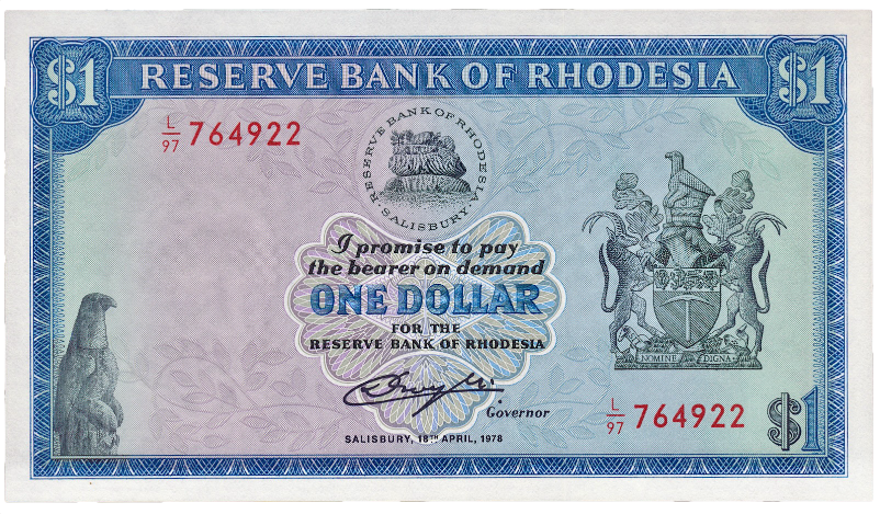 RHODESIA P.34c 1978 1 dollar UNC