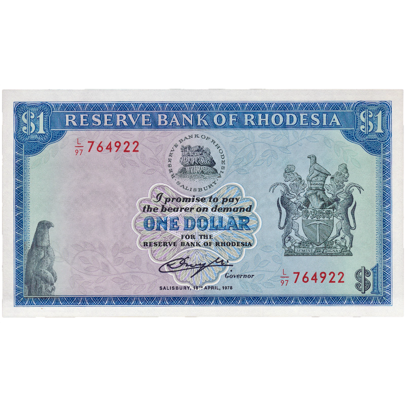 RHODESIA P.34c 1978 1 dollar UNC