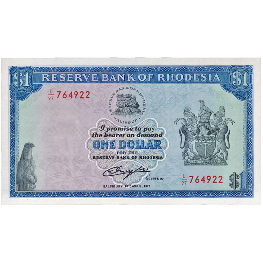 RHODESIA P.34c 1978 1 dollar UNC