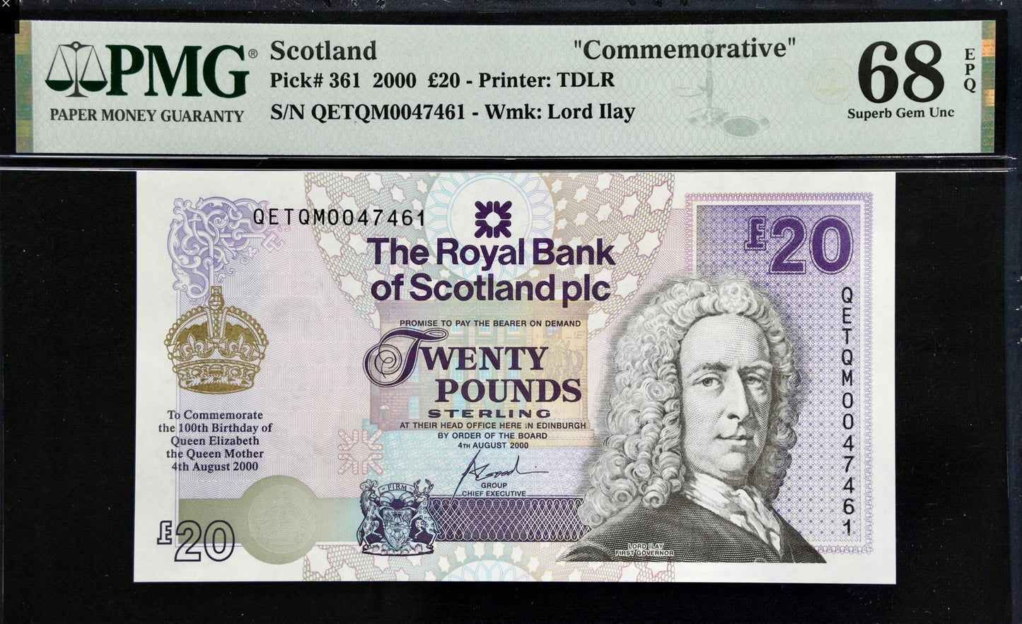 SCOTLAND P.361 SC864 2000 Royal Bank of Scotland £20 SUPERB GEM UNC 68