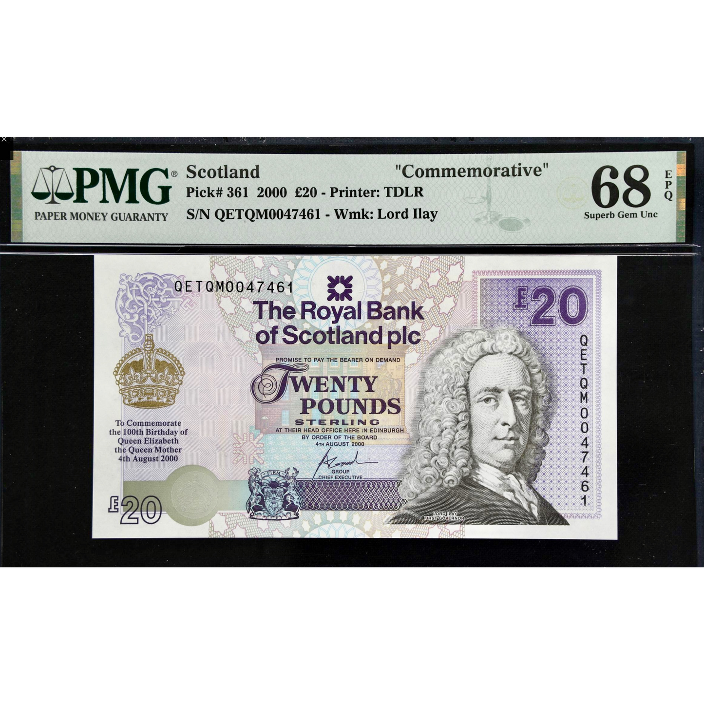 SCOTLAND P.361 SC864 2000 Royal Bank of Scotland £20 SUPERB GEM UNC 68