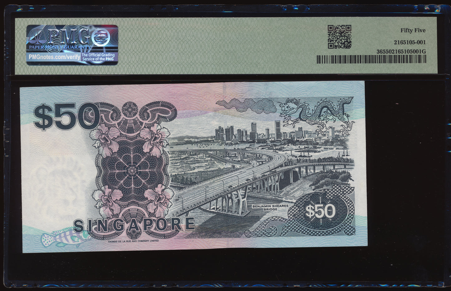 SINGAPORE P.36 1996 50 Dollar AUNC 55