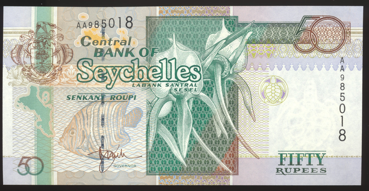 SEYCHELLES P.38a 1998 50 Rupees UNC