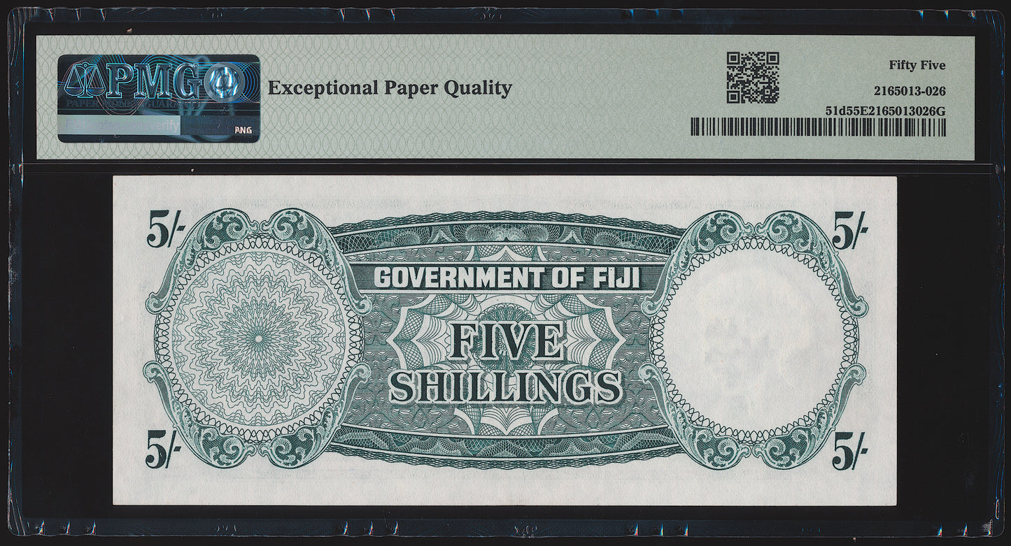 FIJI P.51d 1964 5 Shillings AUNC C/11