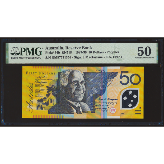 AUSTRALIA P.54b 1995-1999 $50 AUNC 50
