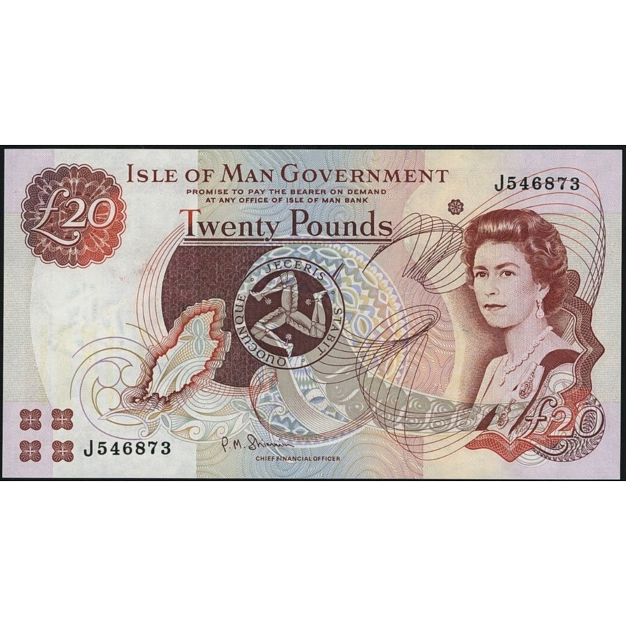 ISLE OF MAN P.45b IM64b 2002 £20 UNC