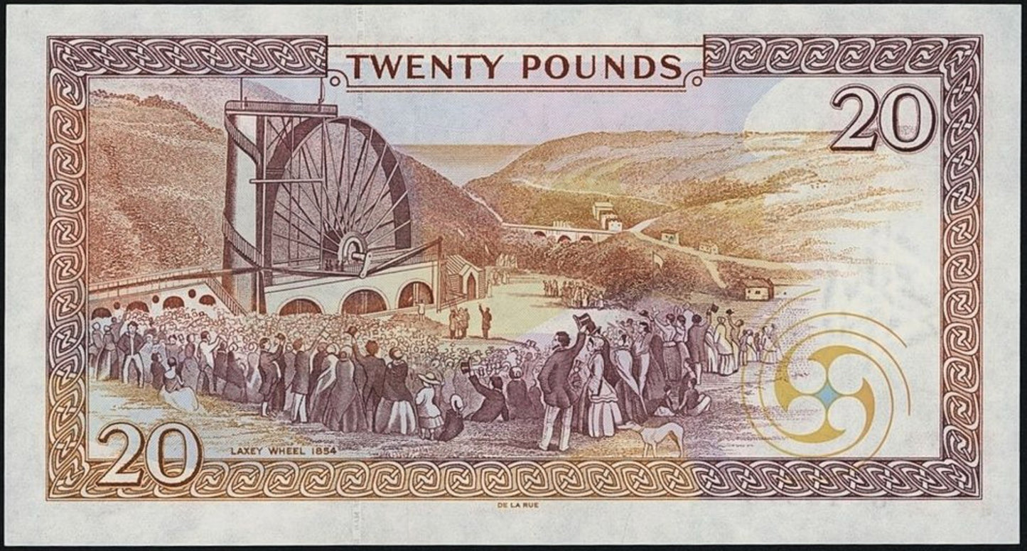 ISLE OF MAN P.45b IM64b 2002 £20 UNC