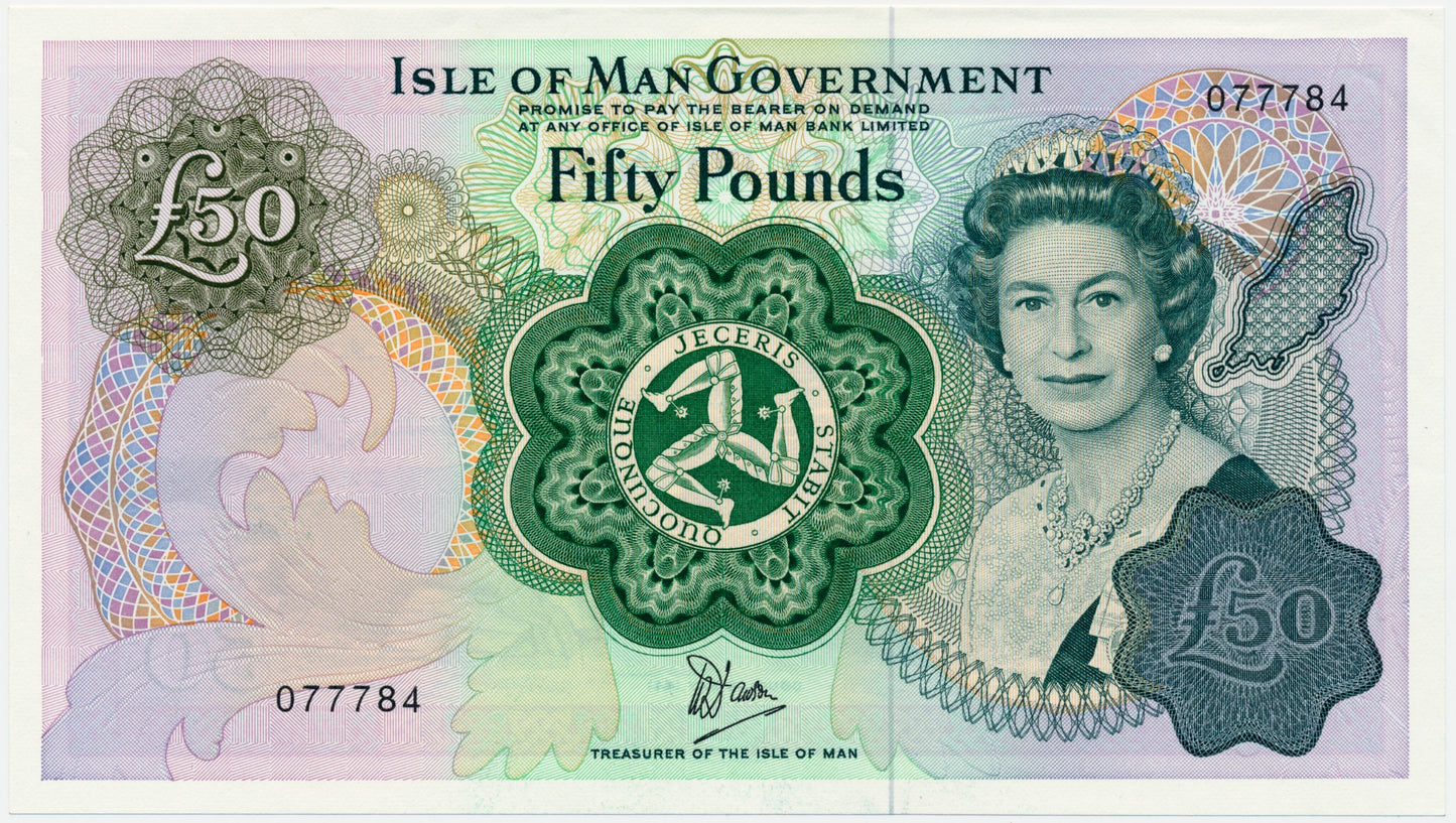 ISLE OF MAN P.39a IM71 1983 £50 UNC