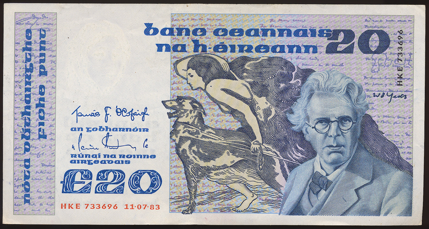 IRELAND P.73b E149 1983 £20 AUNC 53 EPQ