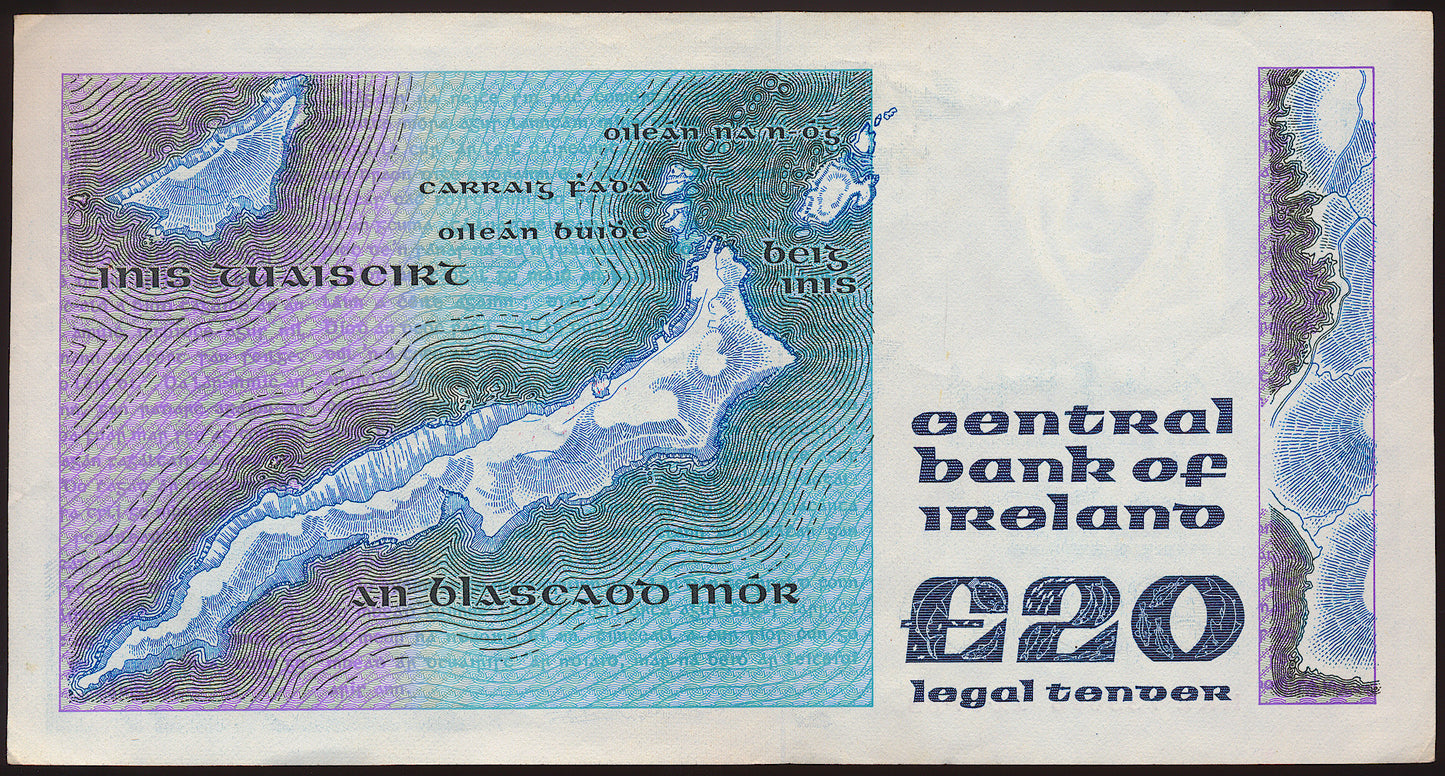 IRELAND P.73b E149 1983 £20 AUNC 53 EPQ