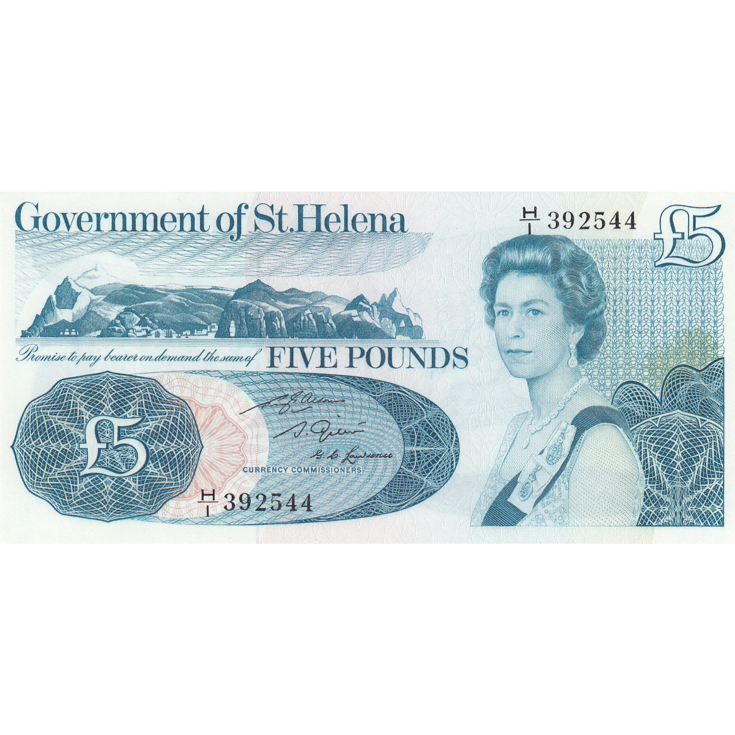 St HELENA P.7b 1976-1981 £5 UNC H/1