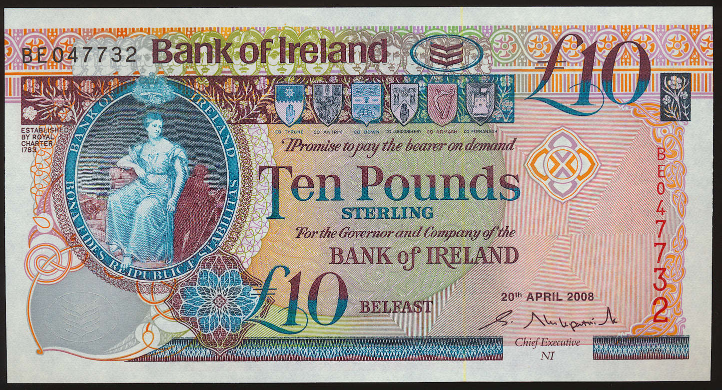 NORTHERN IRELAND P.84 NI227 2008 Bank of Ireland £5 banknote UNC