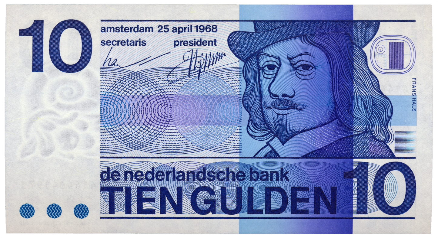 NETHERLANDS P.91b 1968 10 Guilden UNC