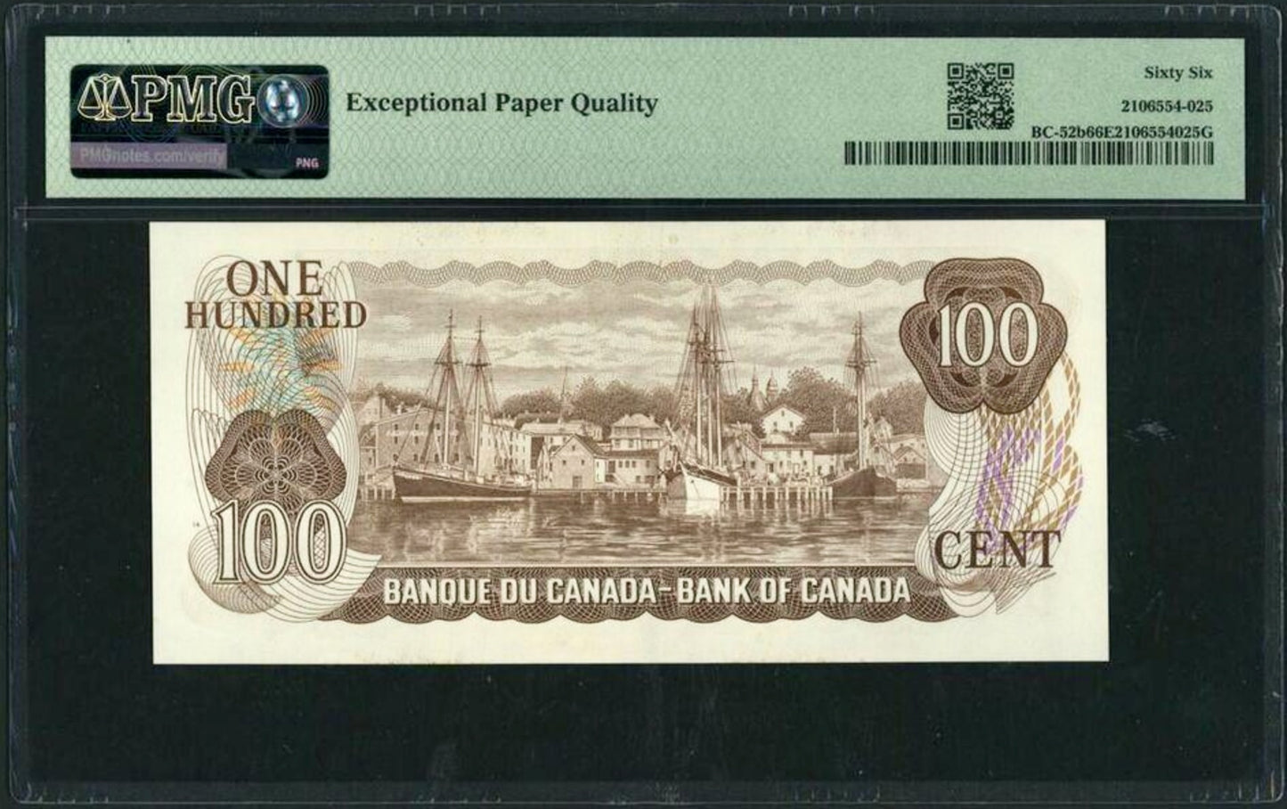 CANADA P.91b BC-52a-i $100 1975 Crow, Bouey Gem UNC 66 EPQ