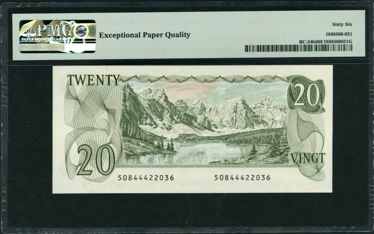 CANADA P.93b BC-54b $20 1979 Crow, Bouey Gem UNC 66 EPQ