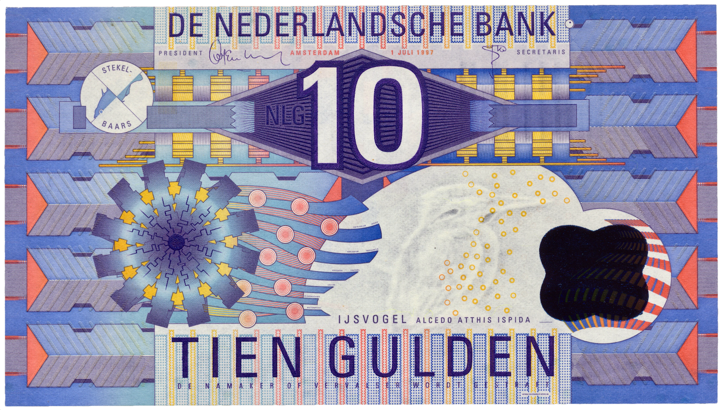 NETHERLANDS P.99 1997 10 Guilden UNC