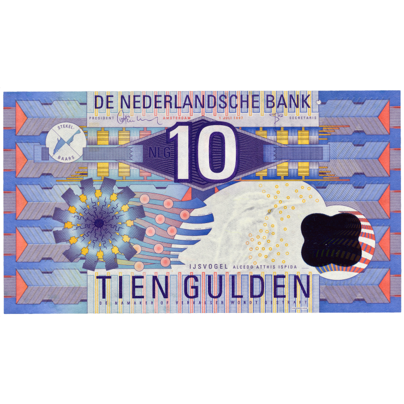 NETHERLANDS P.99 1997 10 Guilden UNC