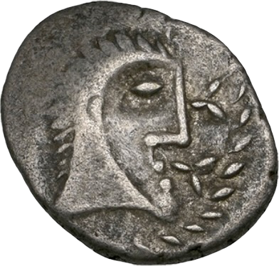 20BC - 10AD ICENI Silver Unit Moustache type S.434 ABC 1567