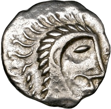 20BC - 10AD ICENI Silver Unit Moustache type S.434 ABC 1567