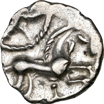 20BC - 10AD ICENI Silver Unit Moustache type S.434 ABC 1567
