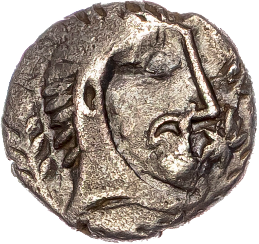 20BC - 10AD ICENI Silver Unit Moustache type S.434 ABC 1567 GVF
