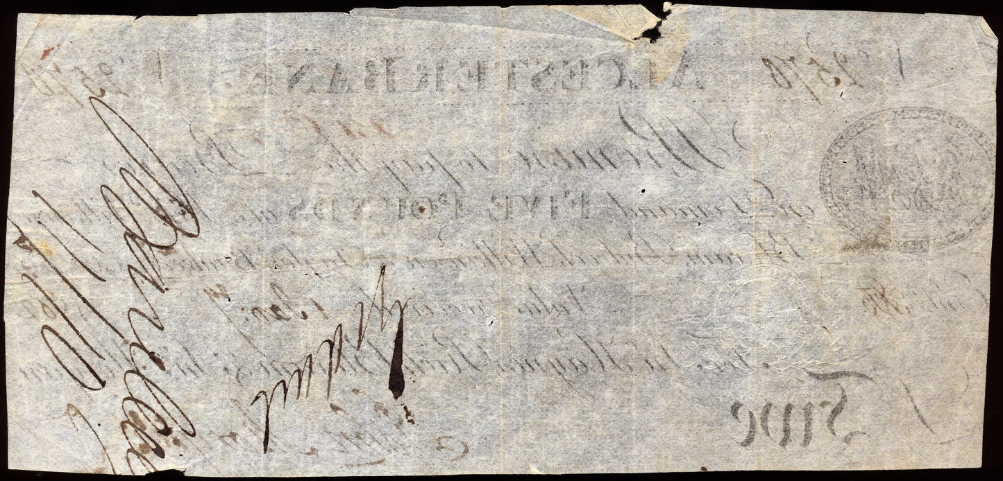 Alcester Bank 1806 £5 banknote Outing 28a
