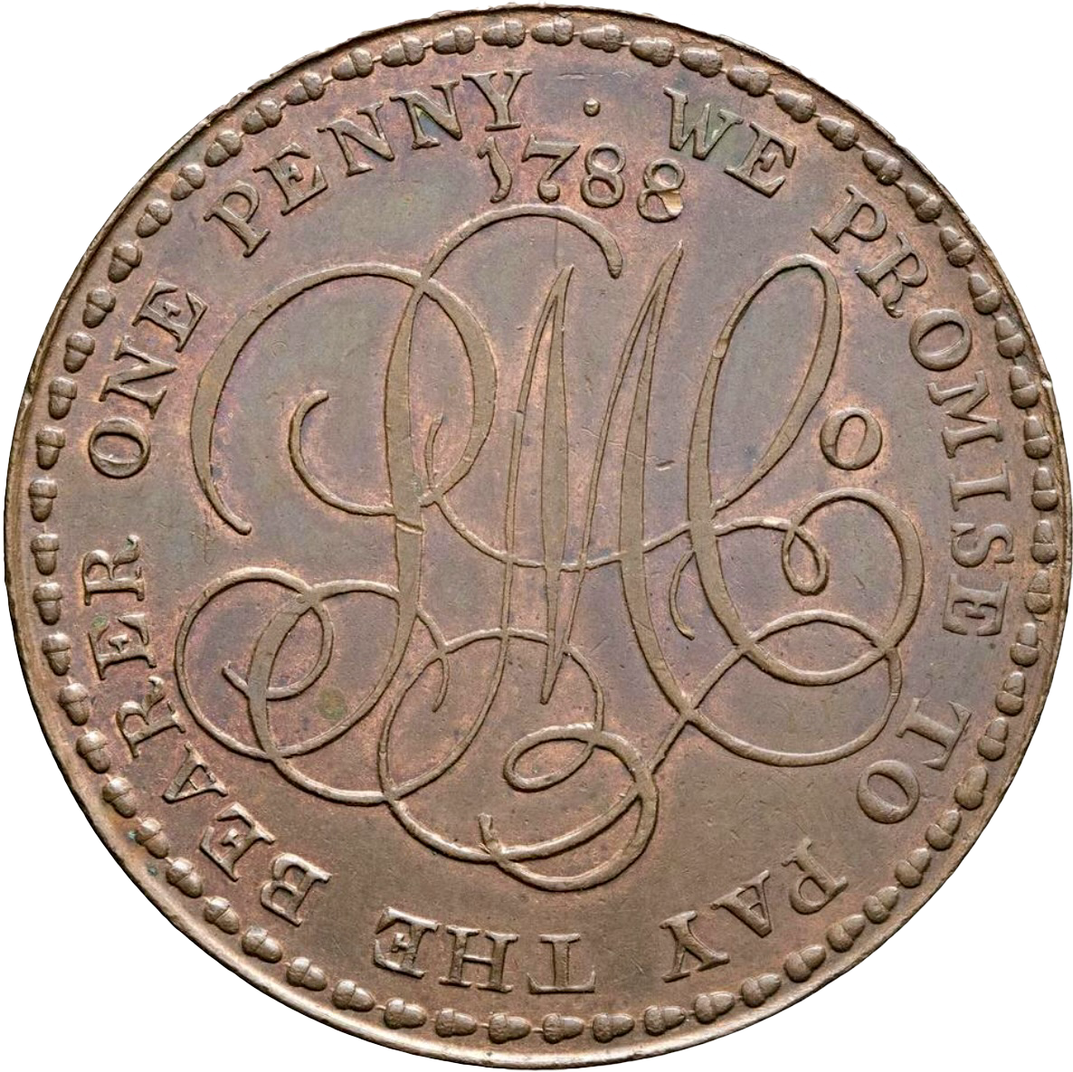 Anglesey D&H 99 1788 Conder Penny UNC