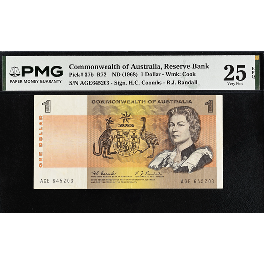 AUSTRALIA P.37b 1968 $1 VF 25