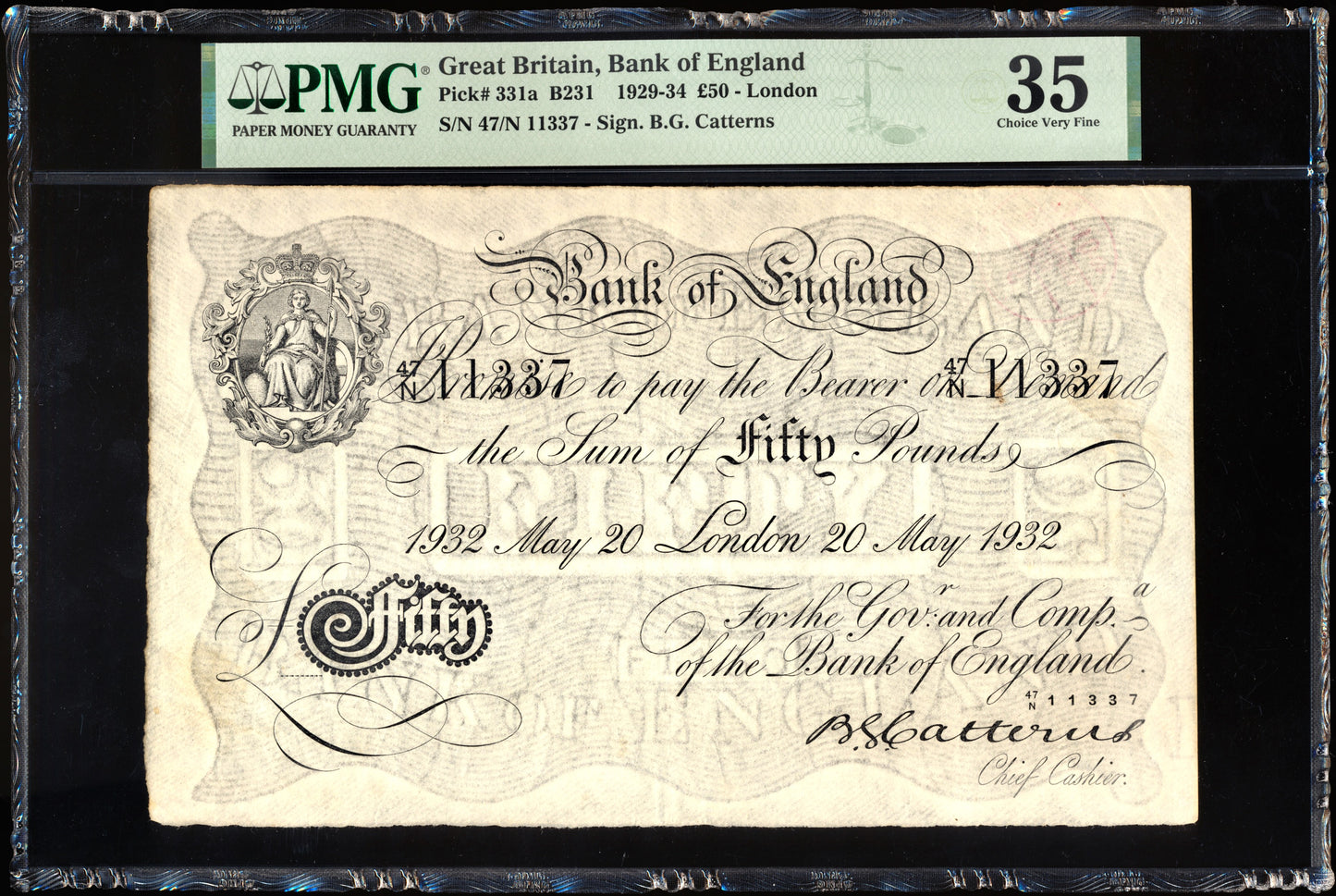 ENGLAND P.331 B231 1932 Catterns £50 47N Choice Very Fine PMG35