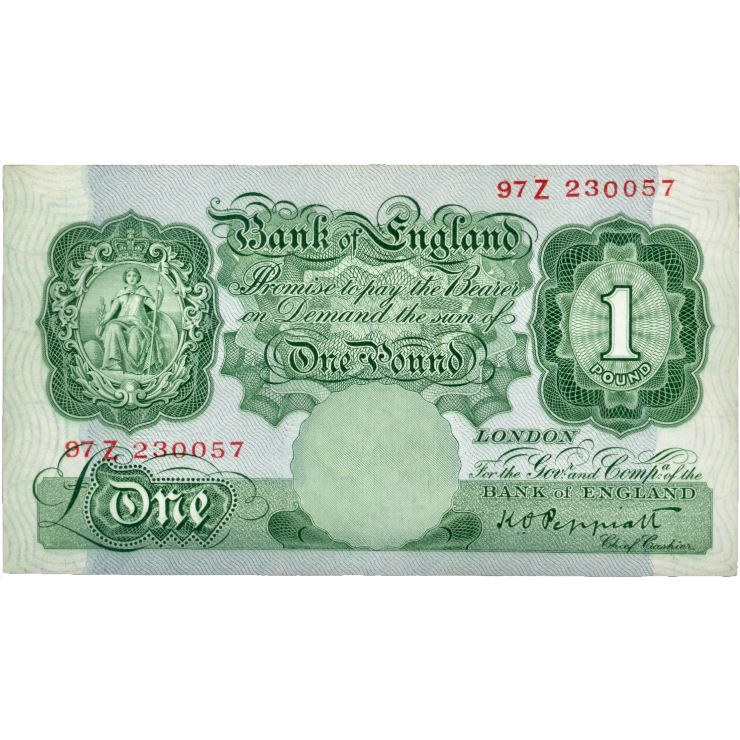 ENGLAND P.363c B238 1934 Peppiatt Last series £1 GEF