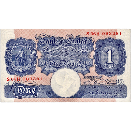 ENGLAND P.367a B250 1940-1948 Peppiatt £1 GEF