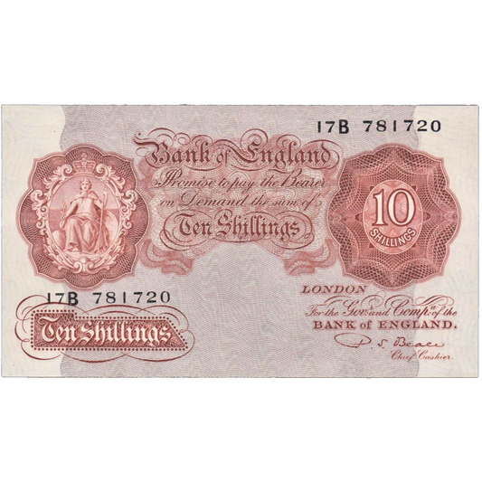 ENGLAND P.368b B265 1949-1955 Beale Last series 10s UNC
