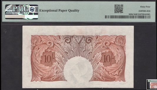 ENGLAND P.368b B267 Beale Replacement 10s 17A 64EPQ Choice UNC