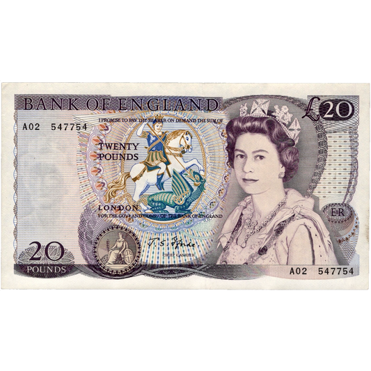 ENGLAND P.380a B318 Fforde £20 AUNC A02