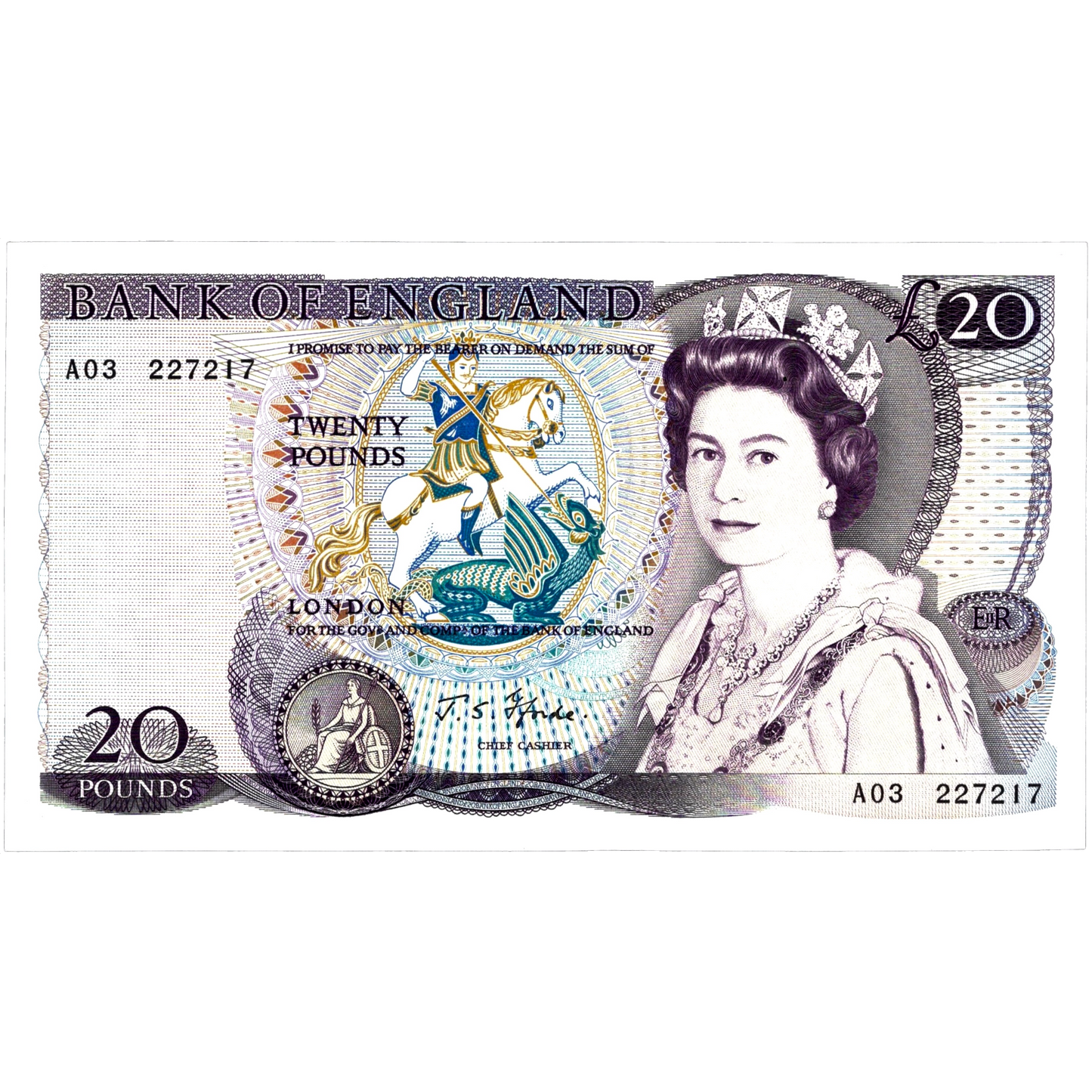 ENGLAND P.380a B318 Fforde £20 GEF A03