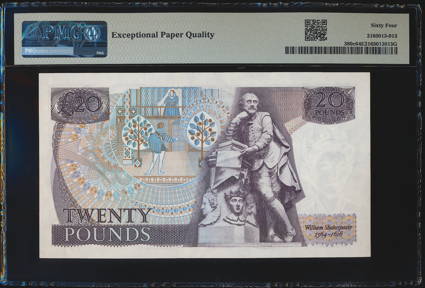 ENGLAND P.380c B350 1981-1984 Somerset £20 First series E42 CHOICE UNC 64 EPQ