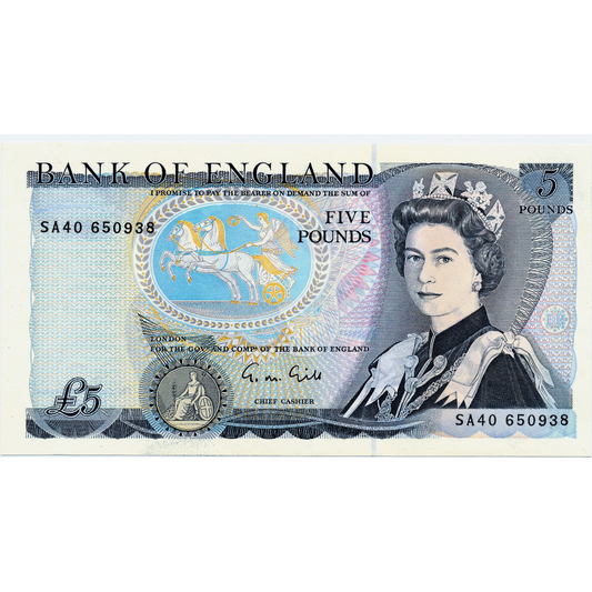 P.378f B353 1988-1991 Bank of England Gill £5 UNC SA40