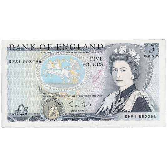 ENGLAND P.378f B353 1988-1991 Gill £5 AUNC