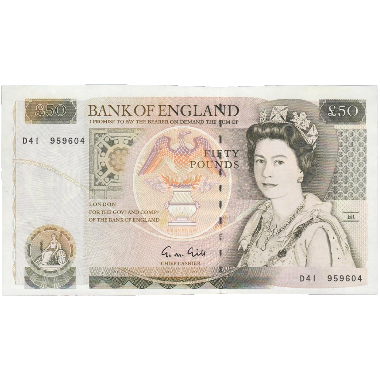 ENGLAND P.381b B356 Gill 1981 - 1993 £50 UNC