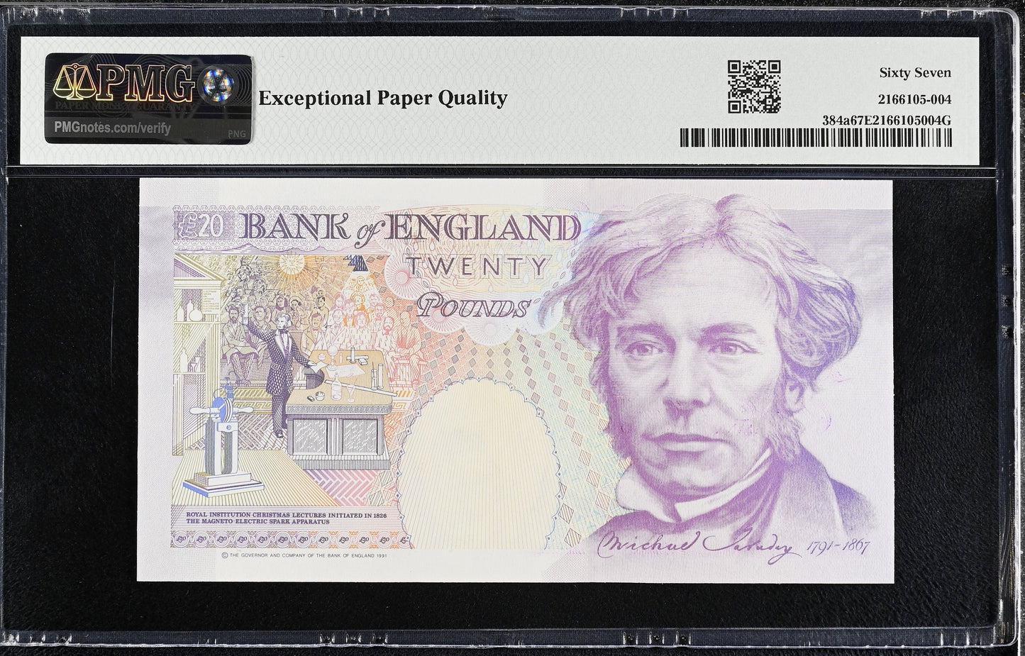 ENGLAND P.384a B358 Gill £20 UNC First run A01 Superb Gem UNC 67 EPQ