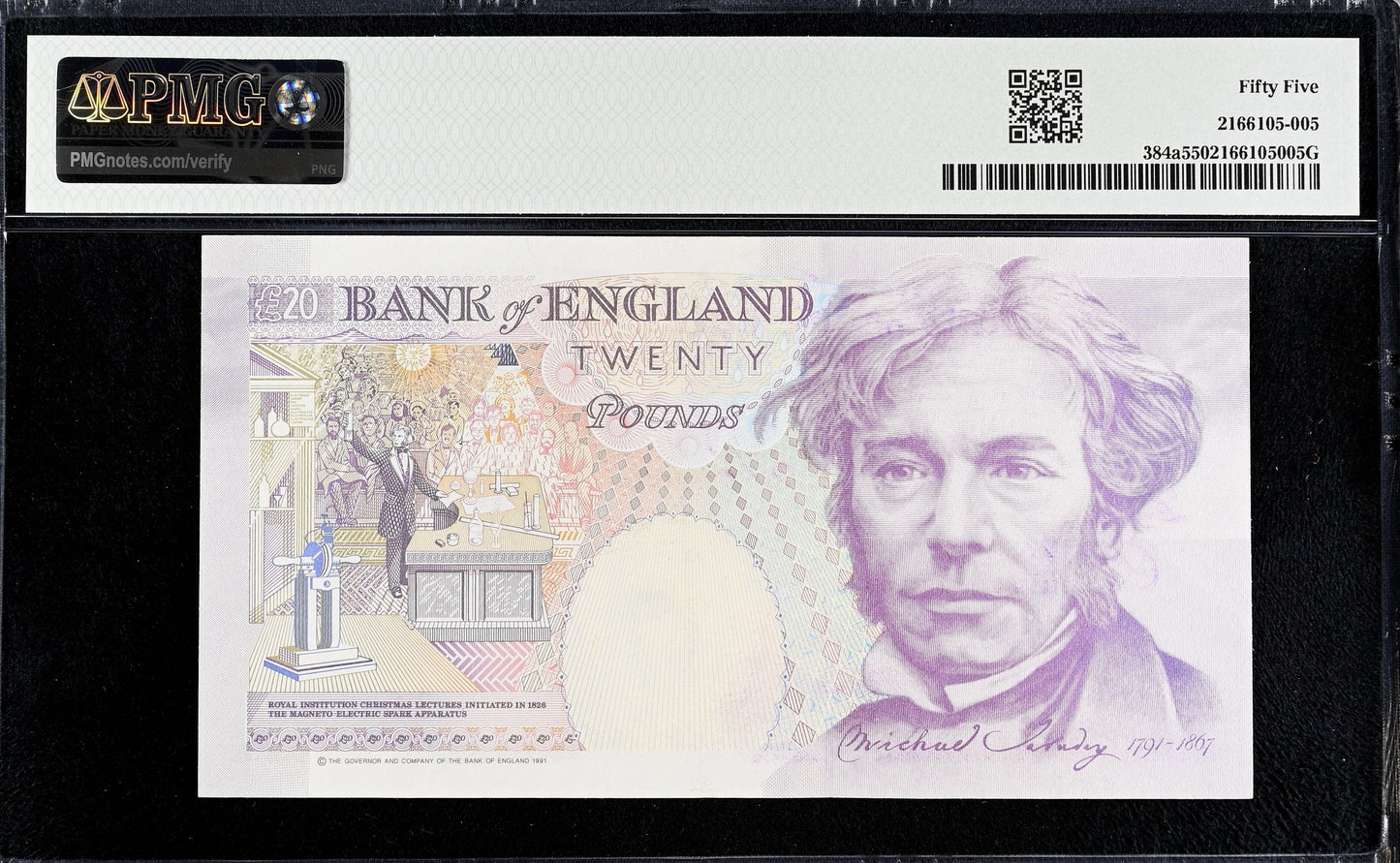 ENGLAND P.384a B358 1990-1991 Gill First series £20 A03 AUNC 55