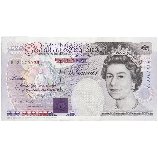 ENGLAND P.384a B358 Gill 1991 £20 UNC