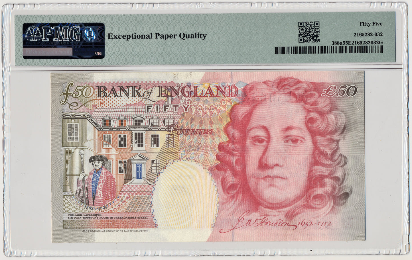 ENGLAND P.388a B377 1993-1998 First series A20 £50 AUNC 55 EPQ