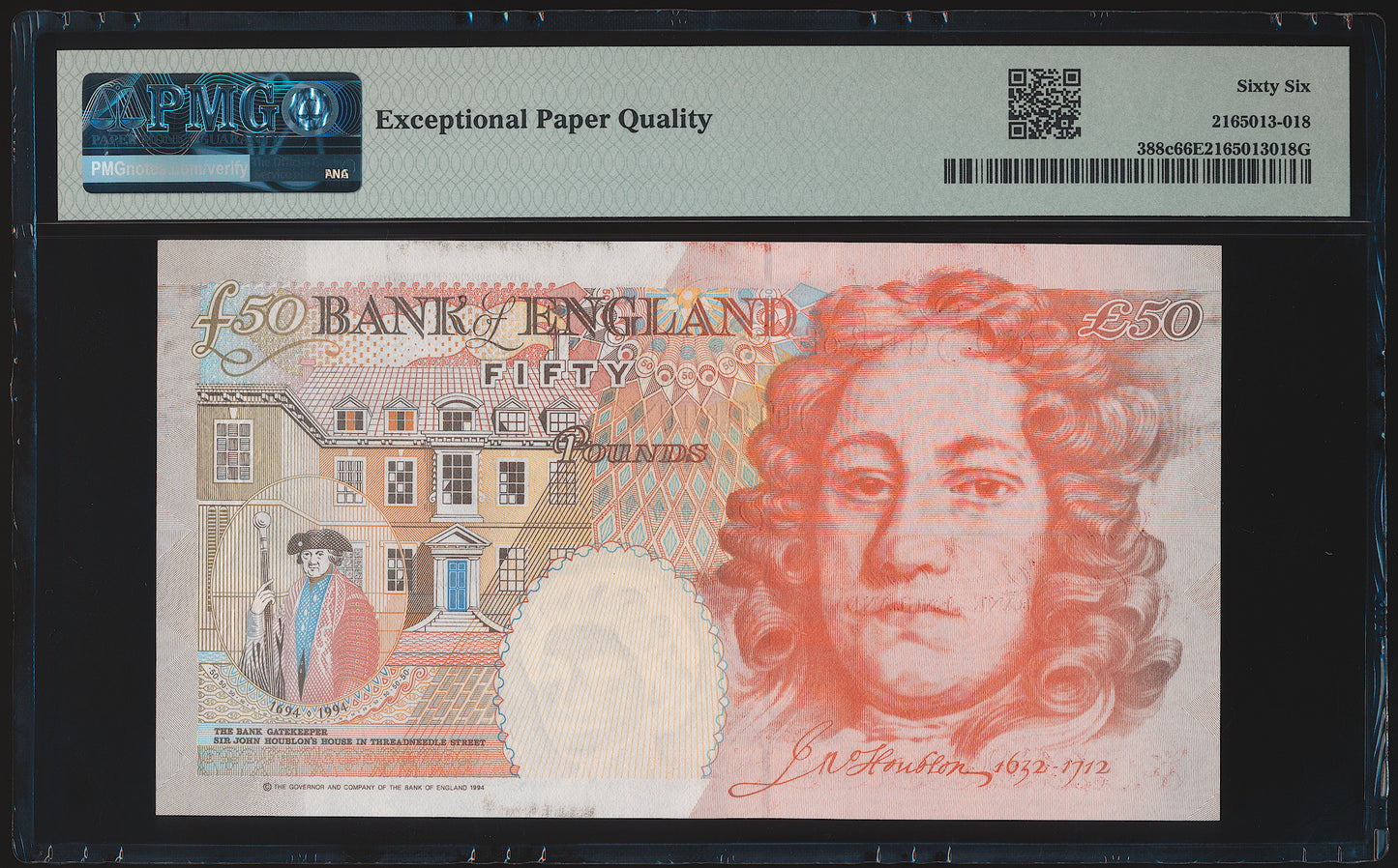 ENGLAND P.388c B404 2006-2011 Bailey Column Sort £50 L36 GEM UNC 66 EPQ