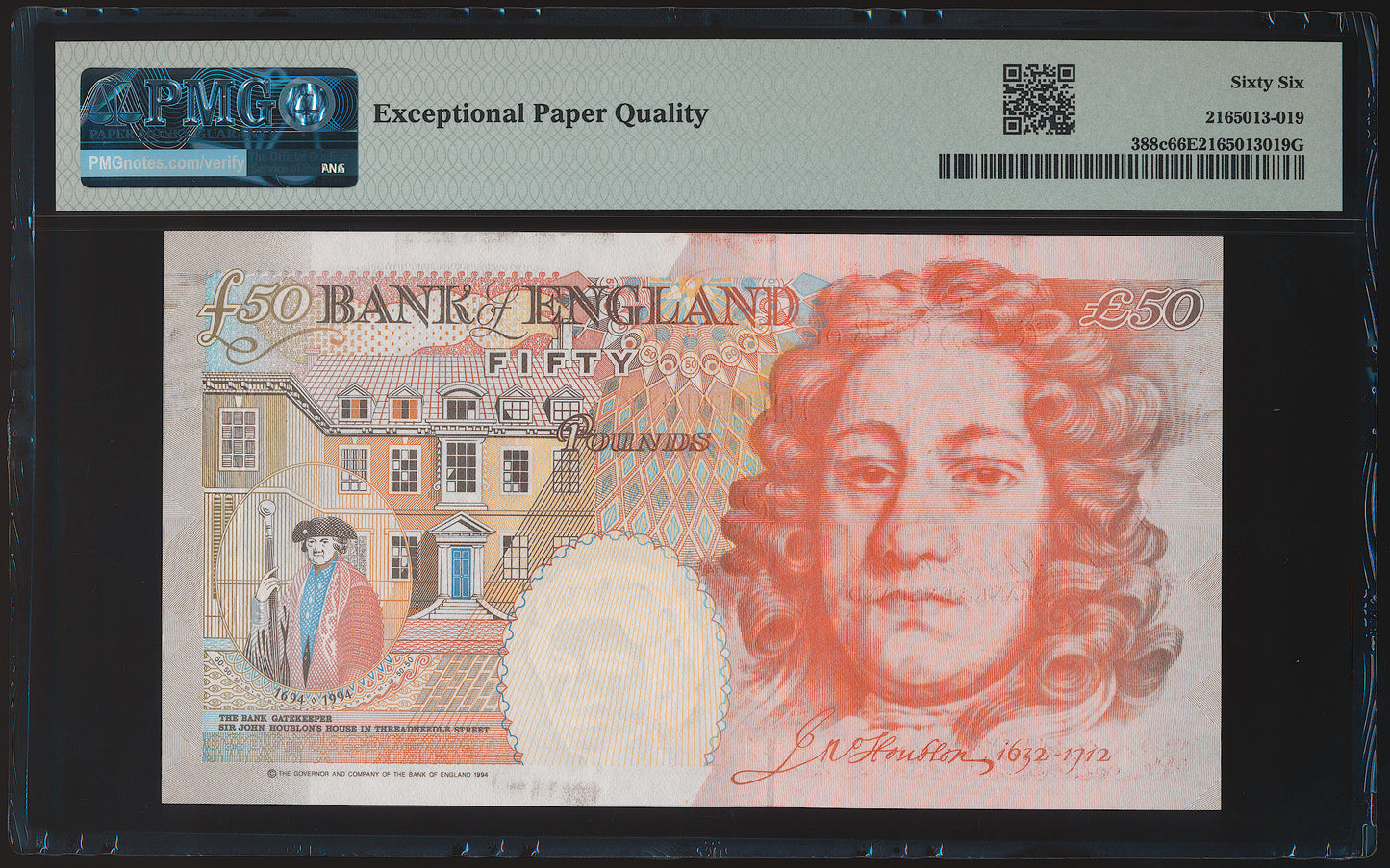 ENGLAND P.388c B404 2006-2011 Bailey Column Sort £50 L36 GEM UNC 66 EPQ