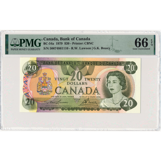 CANADA P.93a $20 1979 Lawson, Bouey Gem UNC 66 EPQ