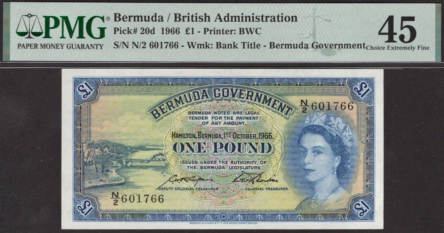 BERMUDA P.20d 1966 £1 Choice EF45