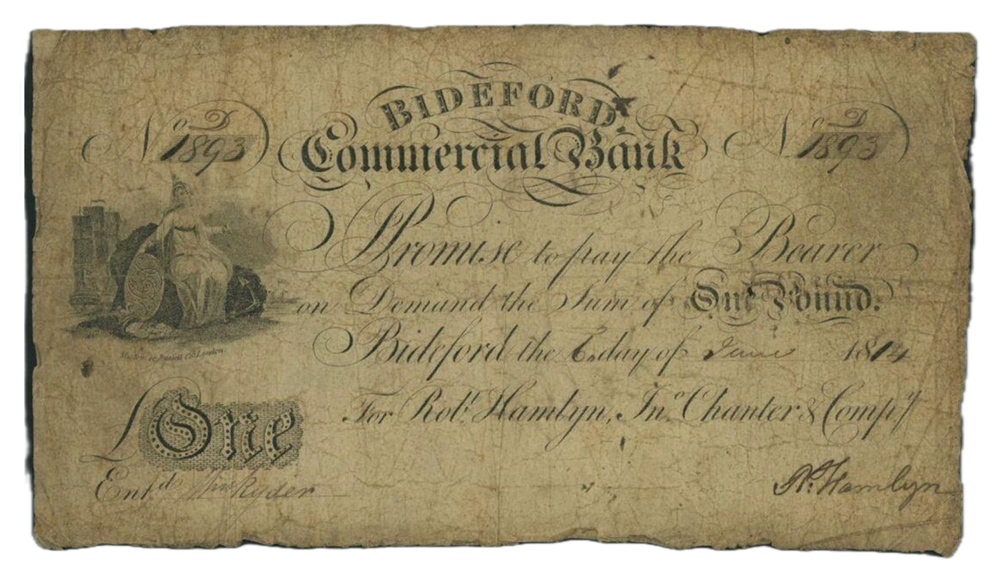 Bideford Commercial Bank 1814 £1 banknote F Outing 137a