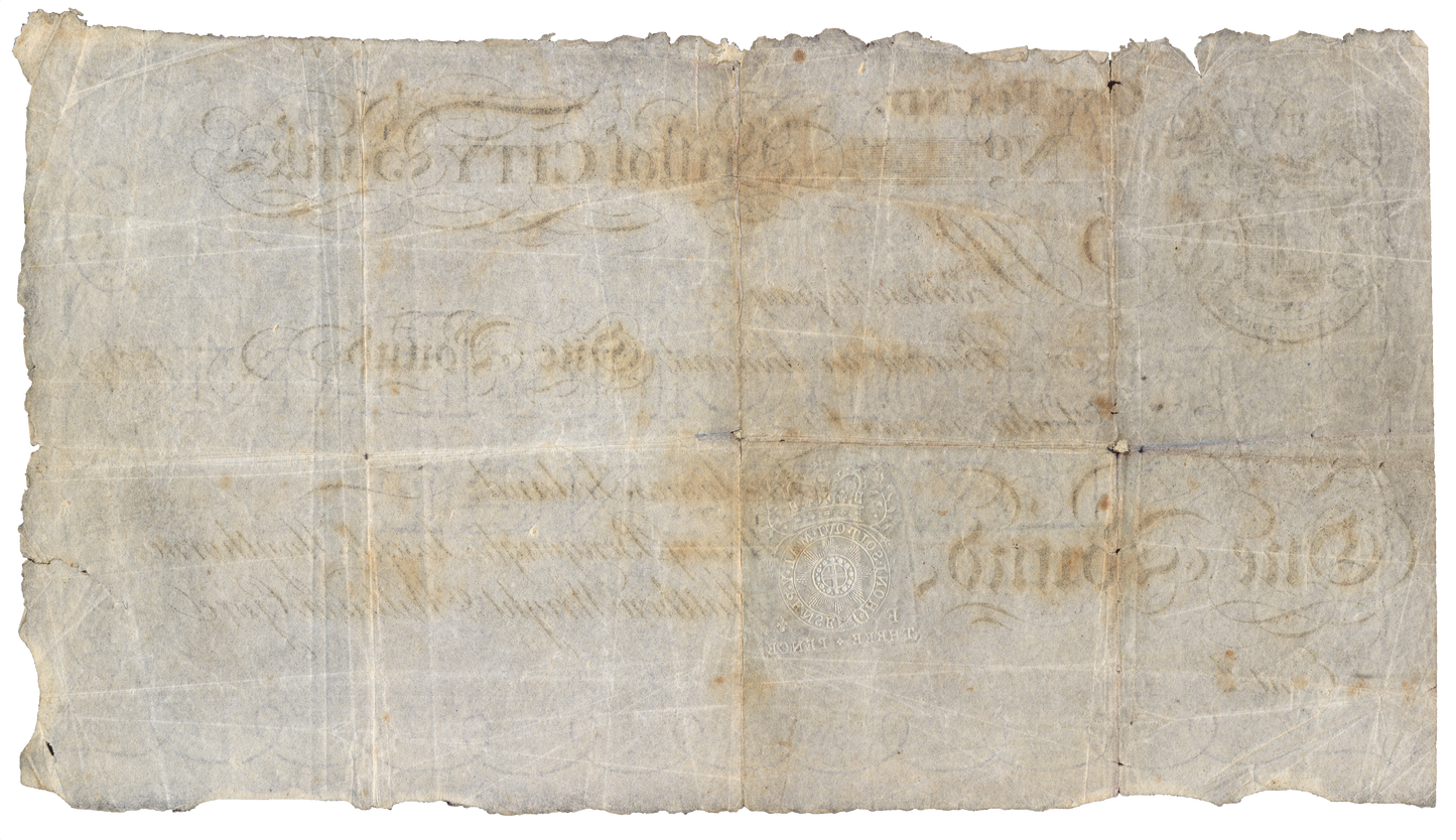 Bristol City Bank 18__ £1 banknote Outing 316c Rare