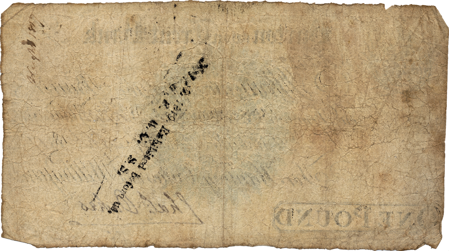 Burton upon Trent Bank 1817 £1 banknote Outing 373a